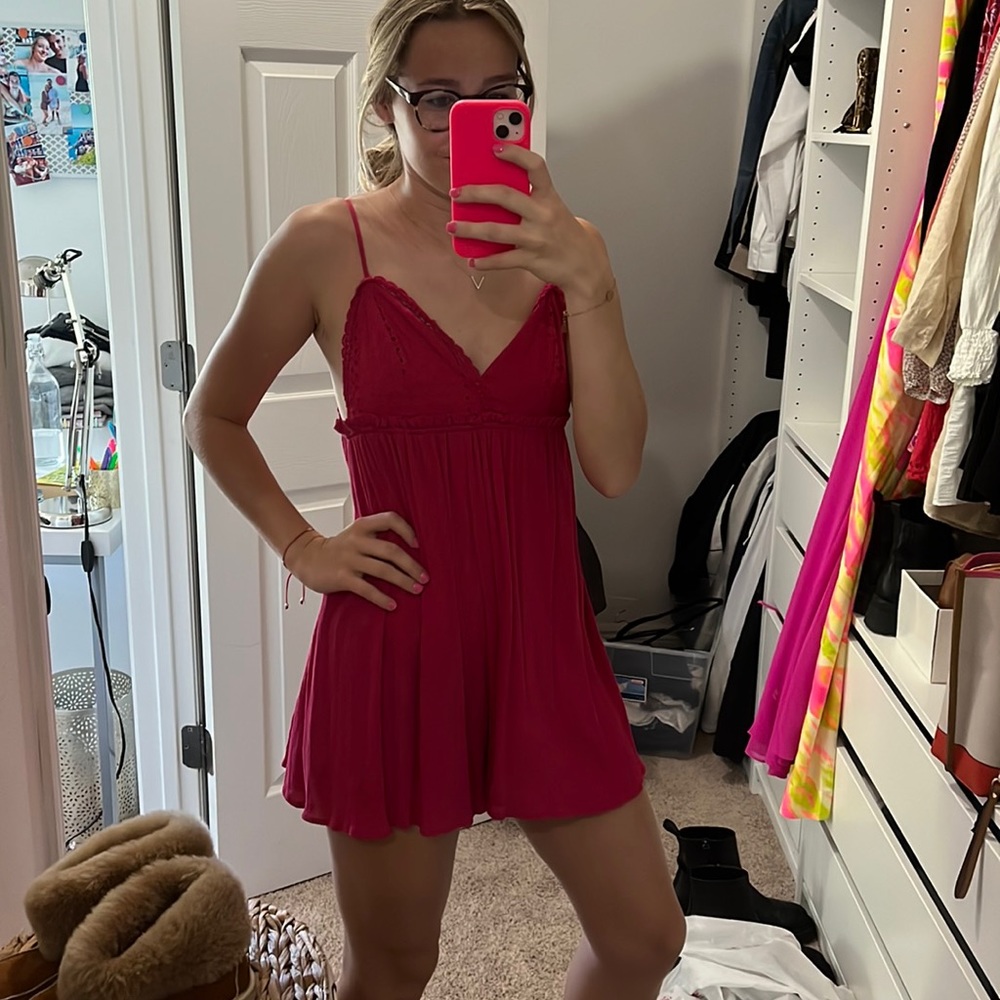 Pink romper crochet